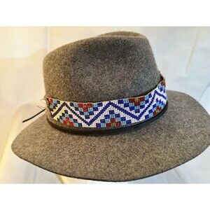 Vintage Handmade Native American Loom Beaded Southwestern Hat Band